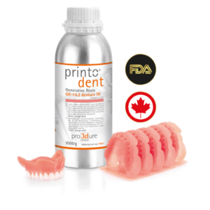 Pro3Dure printodent GR-14.2 denture HI: 3D printing resin for denture bases