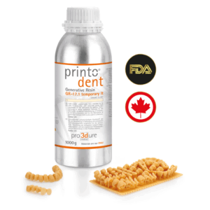 Pro3Dure printodent GR-17.1 temporary lt: 3D printing resin for long term temporaries