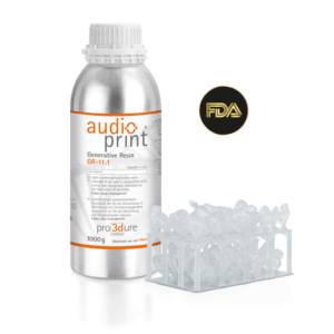 Pro3Dure audioprint GR-11.1: mechanically superior 3D printing resin for earmolds