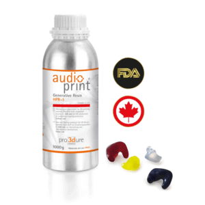 Pro3Dure audioprint HPR-1: 3D printing resin for hearing protections earmolds